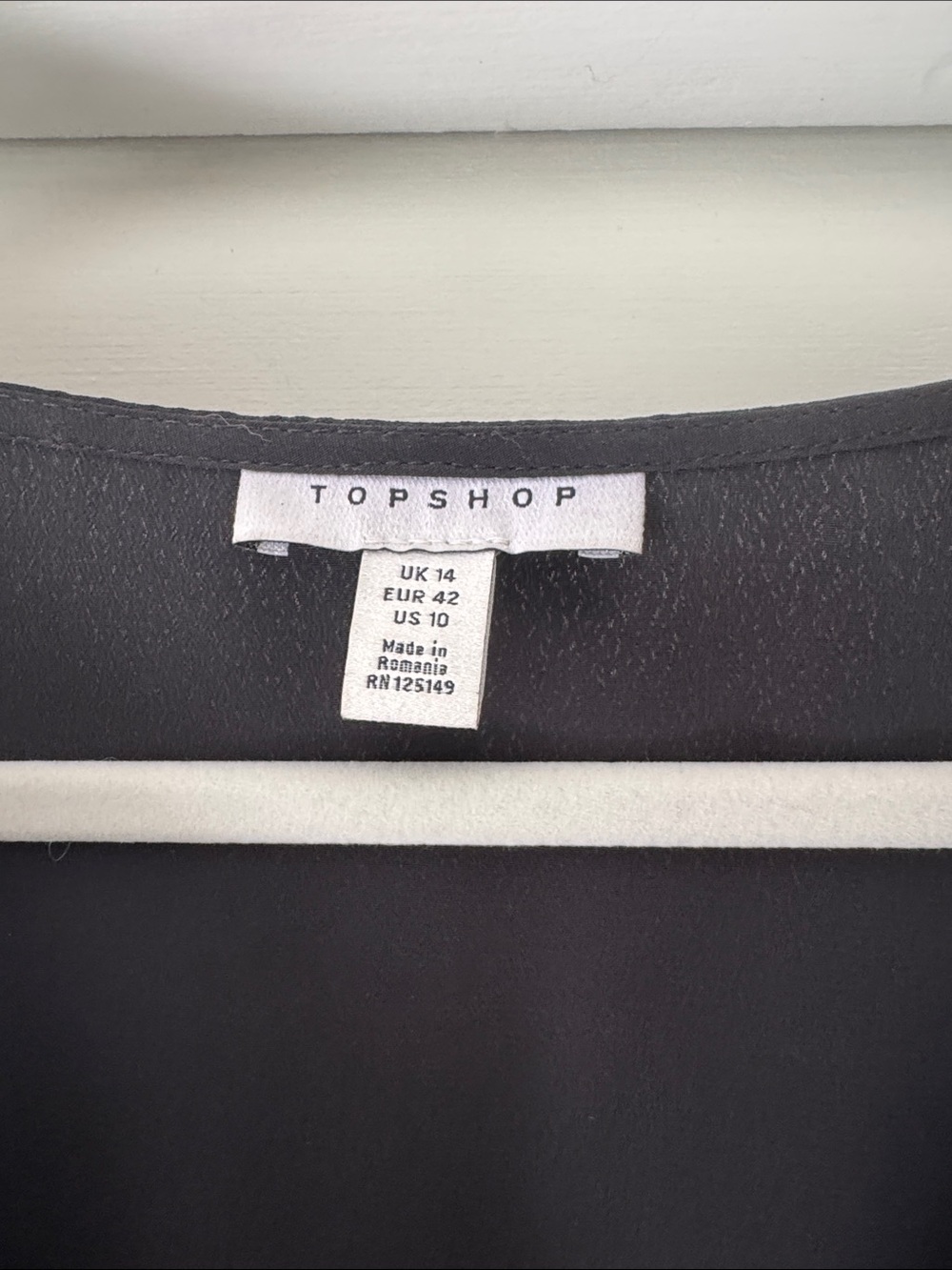 Topshop Black Tie-Front Long Sleeve Dress - Picture 2 of 5